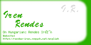 iren rendes business card